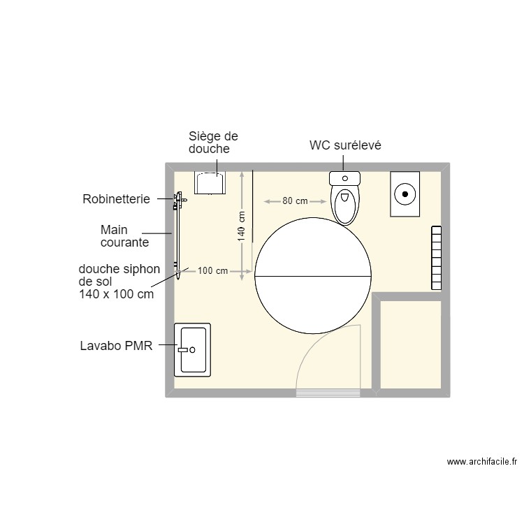 Marilleau SDB projet. Plan de 0 pièce et 0 m2