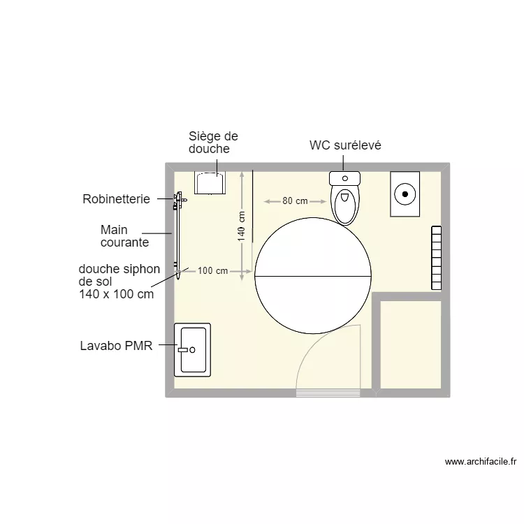 Marilleau SDB projet. Plan de Marilleau SDB projet. Plan de