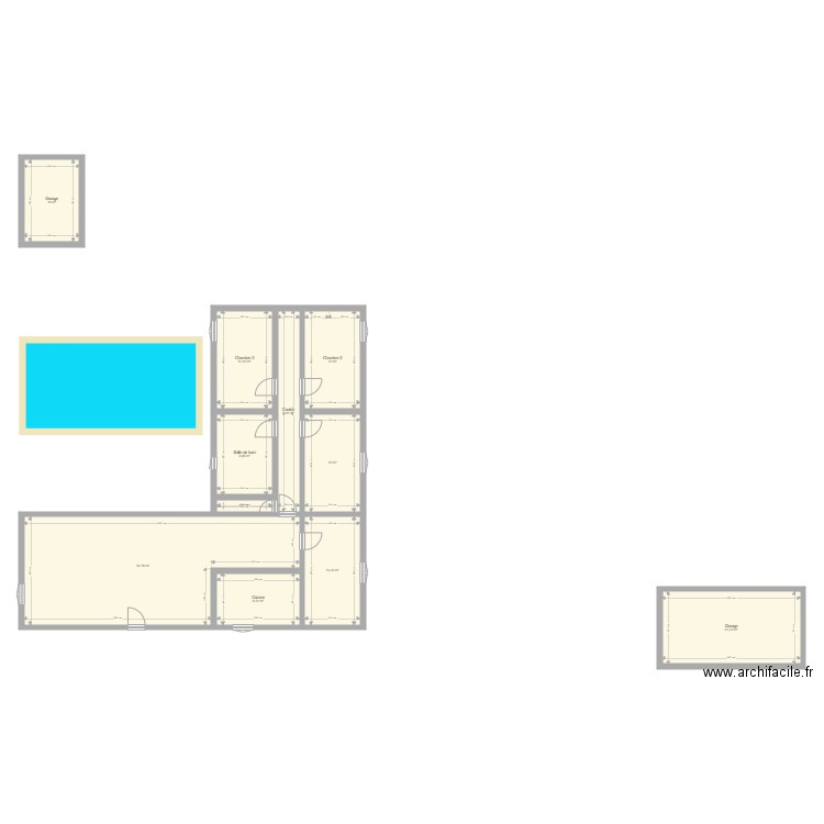 Plan Maison Bourdeix. Plan de 11 pièces et 167 m2