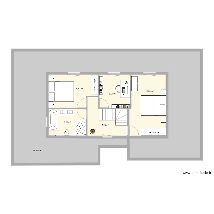 Maison Isa étage. Plan de 0 pièce et 0 m2