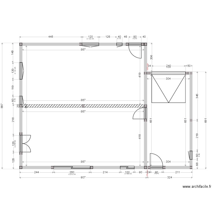 BASH ELEVATION. Plan de 2 pièces et 92 m2