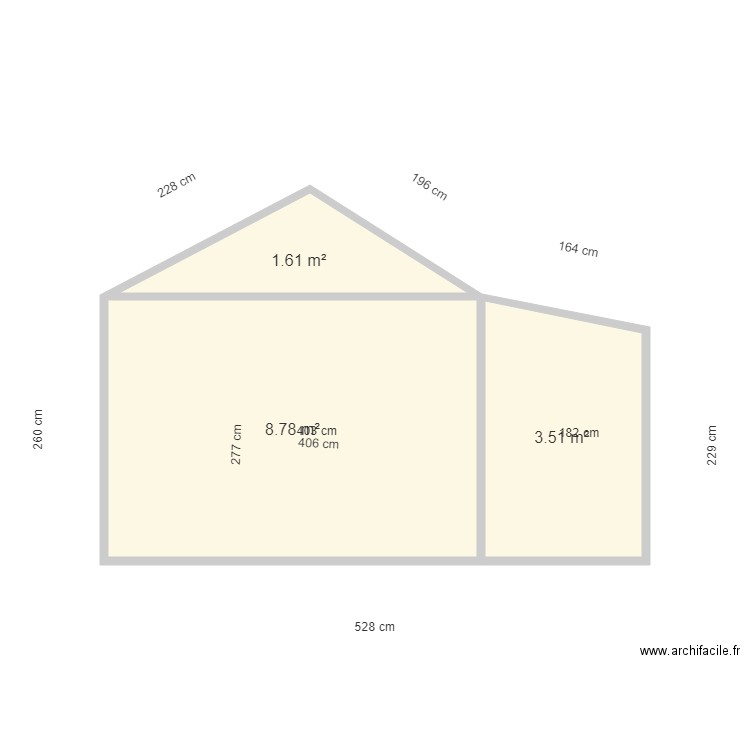 pool housse4. Plan de 3 pièces et 14 m2