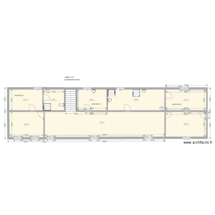 Bâtiment Voltaire 1ER ETAGE  V007. Plan de 8 pièces et 138 m2