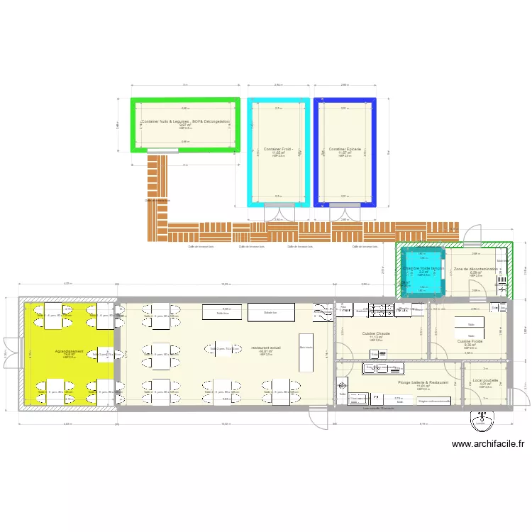 Restaurant V8. Plan de 