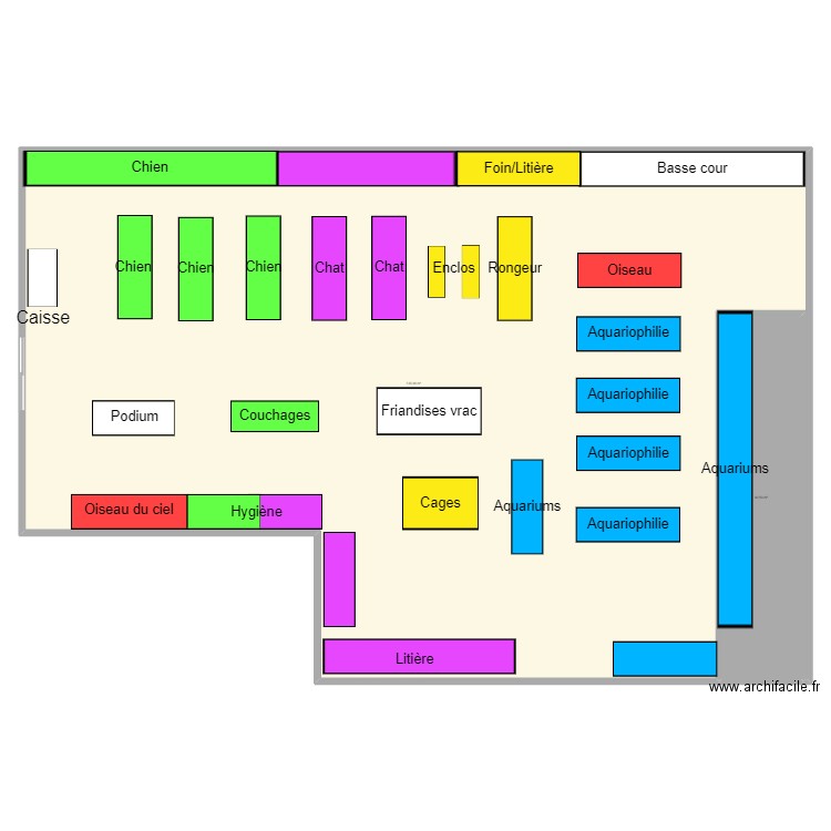 Maxi zoo. Plan de 0 pièce et 0 m2