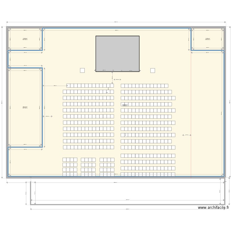 Maison des jeunes plan spectacle 2. Plan de 4 pièces et 606 m2