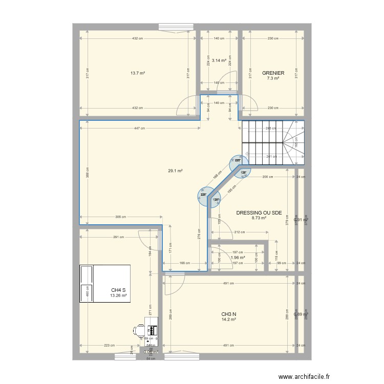 Brusvily Etage PRO2. Plan de 0 pièce et 0 m2