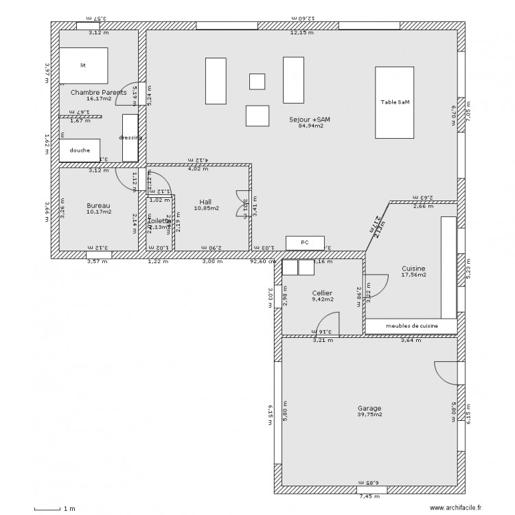 Plan Garage frontal 2. Plan de 0 pièce et 0 m2