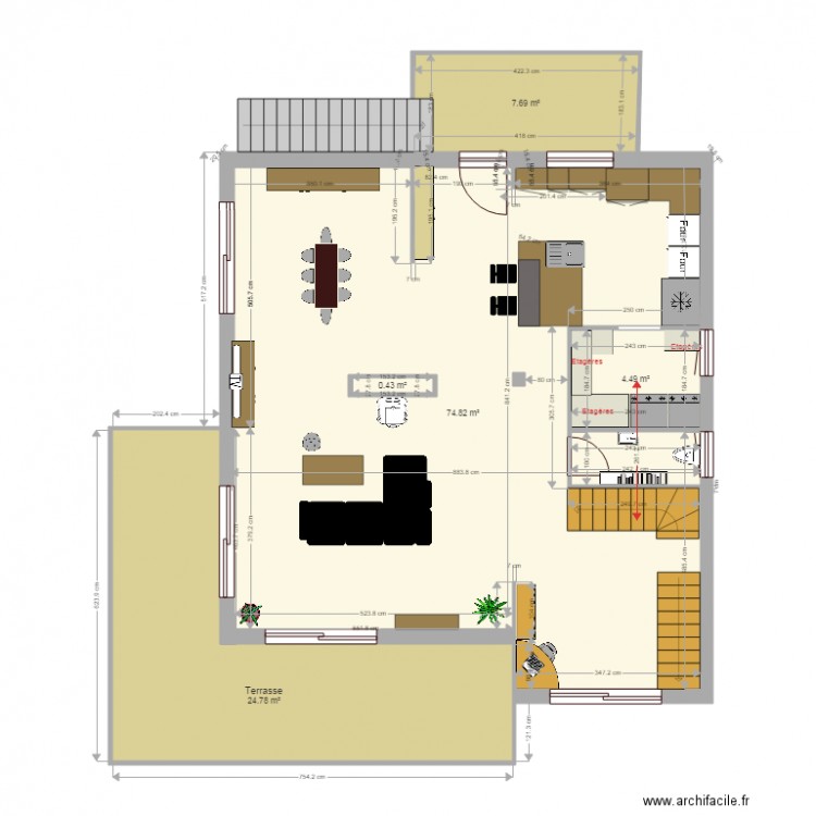 plan réel meubles 2. Plan de 0 pièce et 0 m2