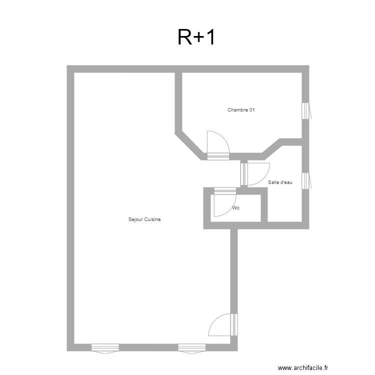 350600858. Plan de 4 pièces et 66 m2