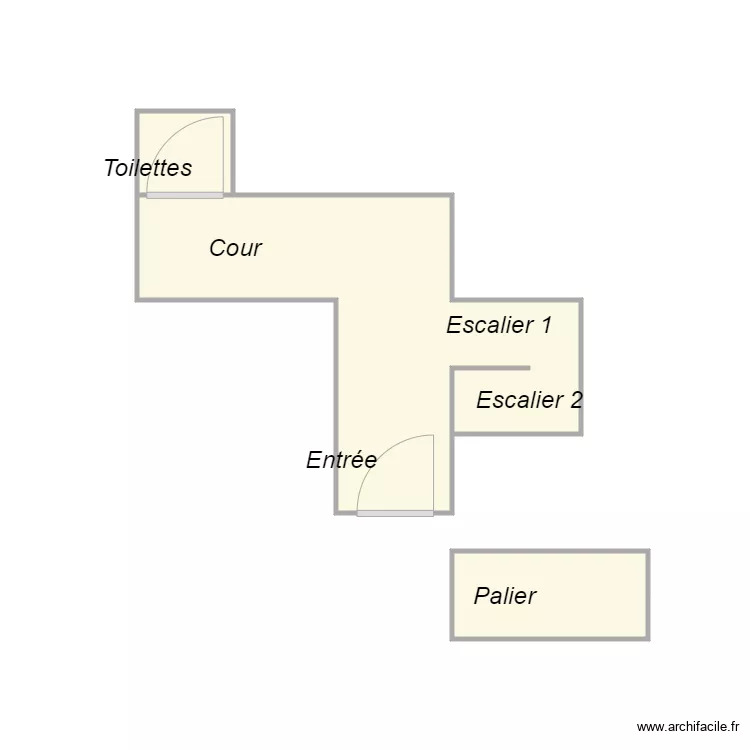 Croquis CAVAILLES Parties communes. Plan de 