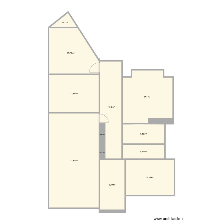 CVP PP - V2. Plan de 13 pièces et 126 m2