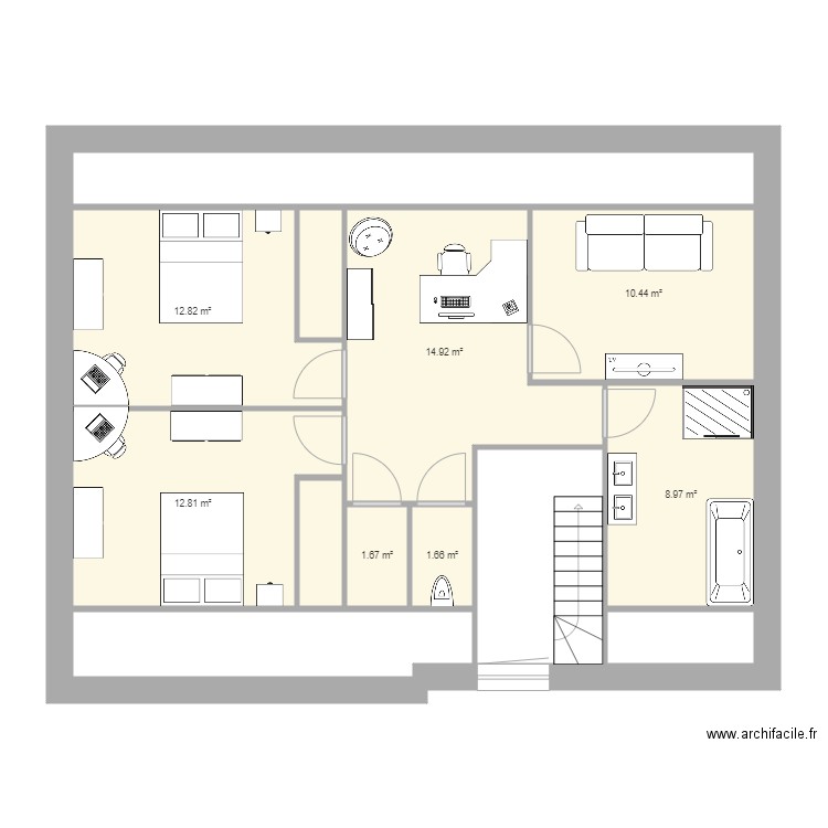 Etage Lélé Cléclé. Plan de 0 pièce et 0 m2