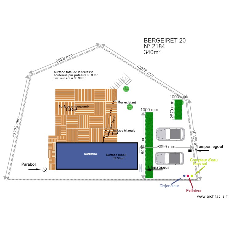 20 Bergeret terrasse. Plan de 0 pièce et 0 m2