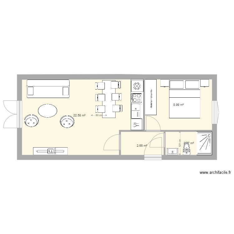 F2 BOBIGNY 3. Plan de 0 pièce et 0 m2