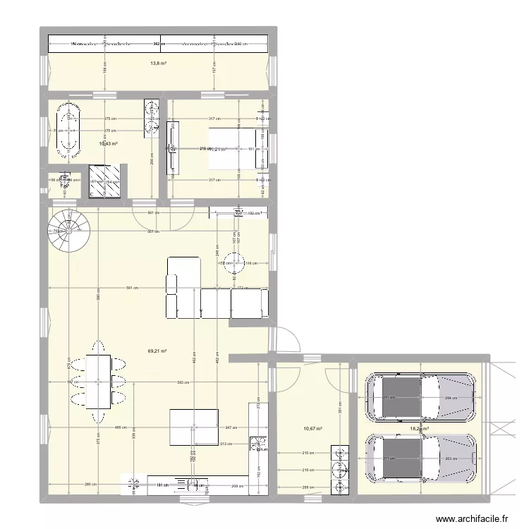 Maison. Plan de 