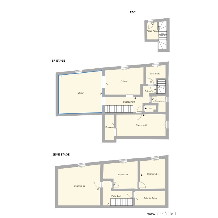 780807662-HOUILLES-VIOTTO-CROQUIS-P. Plan de 15 pièces et 78 m2