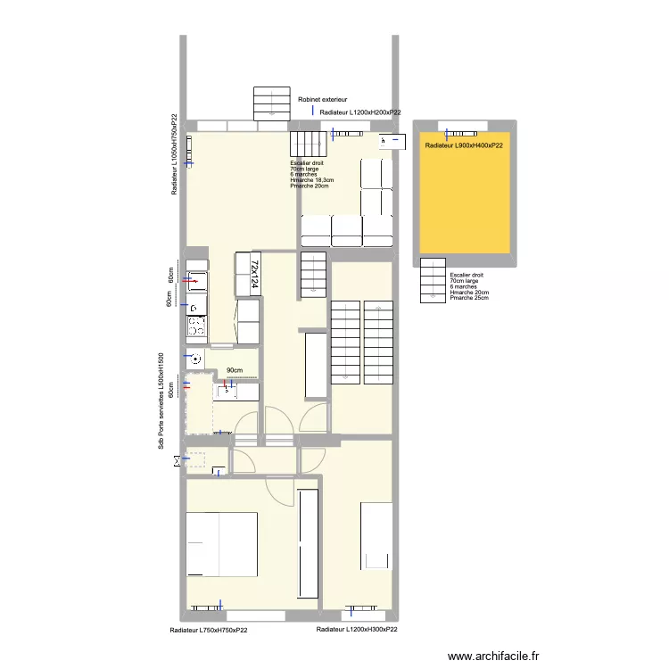 Banning 21 Rez 1 Eau Chauffage. Plan de 0 pièce et 0 m2
