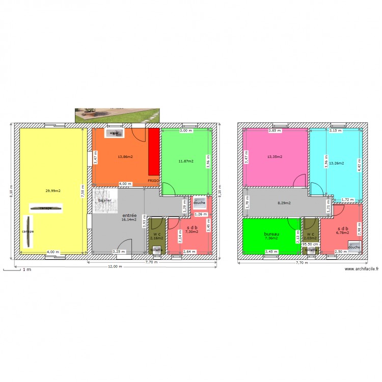 maison. Plan de 0 pièce et 0 m2
