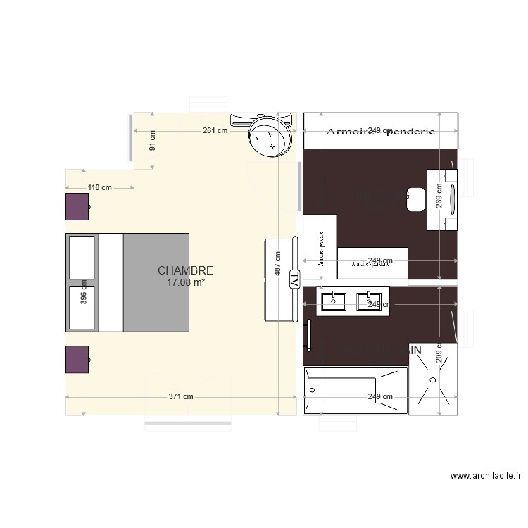 CHAMBRE PARENTALE a refaire. Plan de 0 pièce et 0 m2