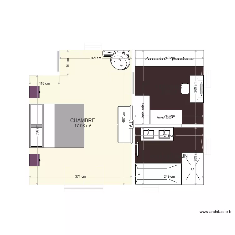 CHAMBRE PARENTALE a refaire. Plan de 0 pièce et 0 m2