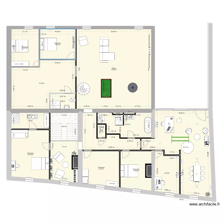 Maison vigneronne. Plan de 