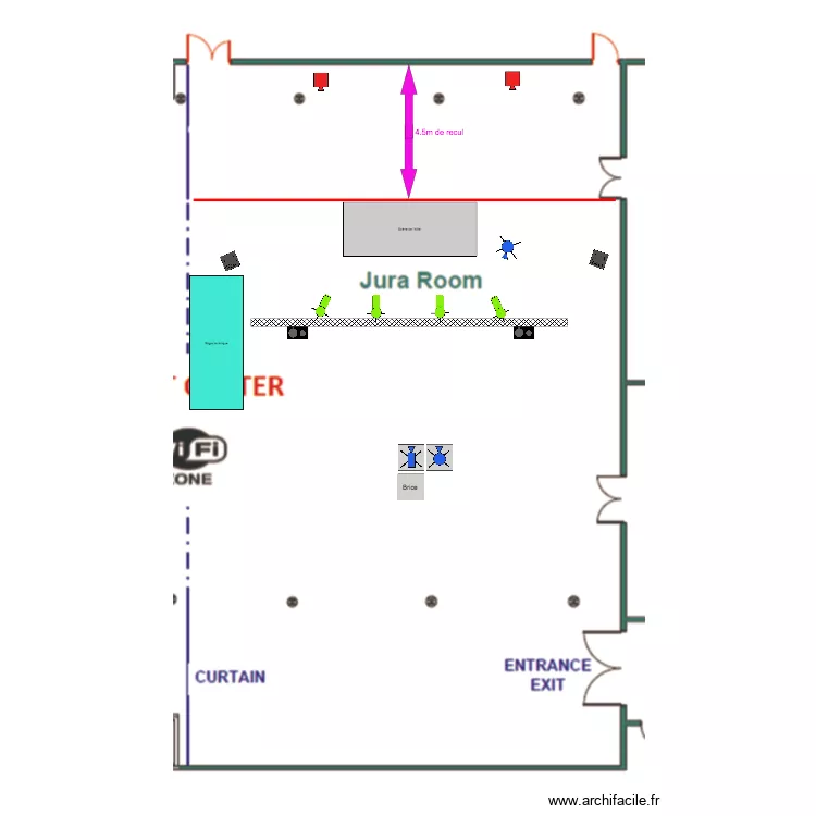 RL Event Center Vue de dessus. Plan de 