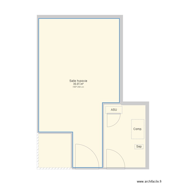 Clinéa Paris. Plan de 6 pièces et 50 m2