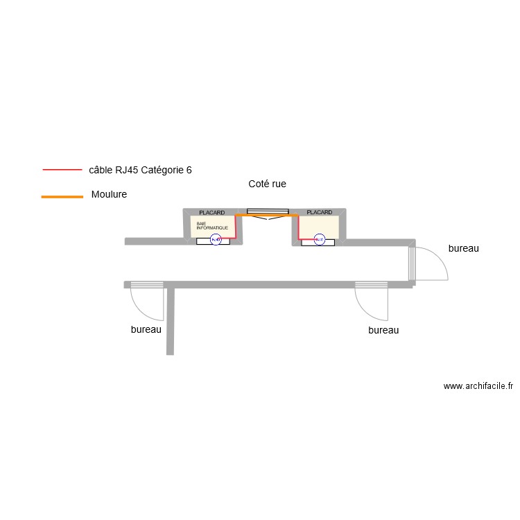 BUREAU COMPTABILITE LABEYRIE. Plan de 2 pièces et 1 m2