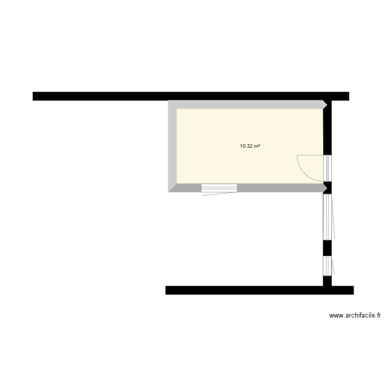 extension chambre unique en bas. Plan de 0 pièce et 0 m2