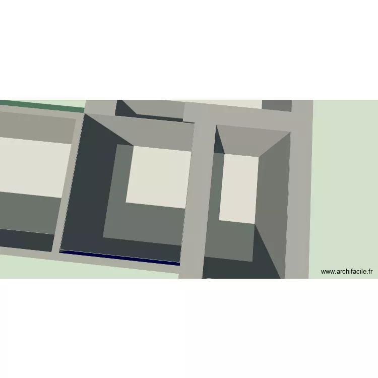 ESTELLE CHONAS existant. Plan de 6  et 73 m²