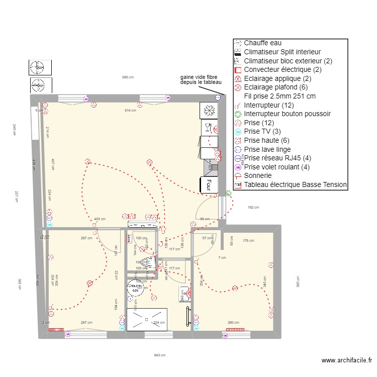 SCI ELIE. Plan de 7 pièces et 54 m2