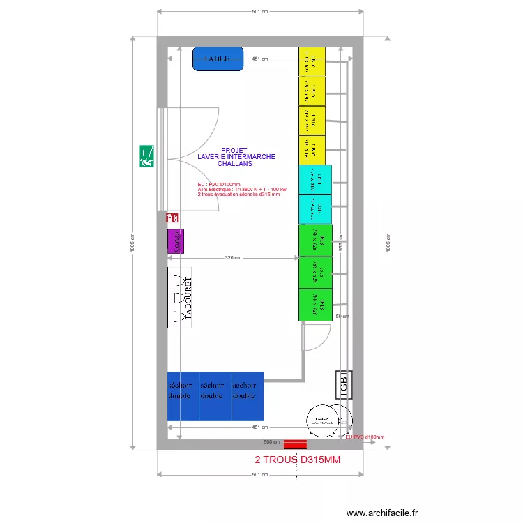 PROJET LAVERIE MARTINIQUE M MARTIAL. Plan de 