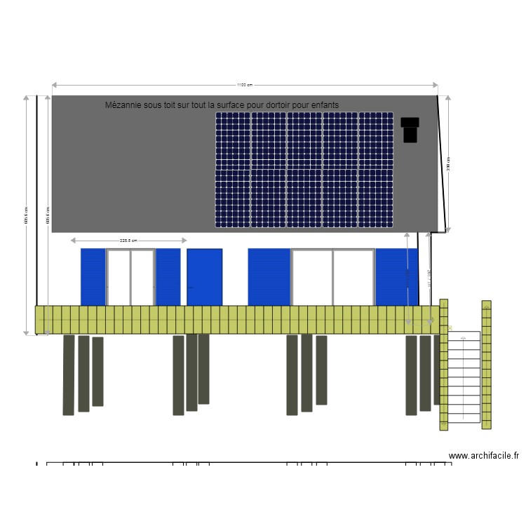 Avec panneaux solaires. Plan de 0 pièce et 0 m2