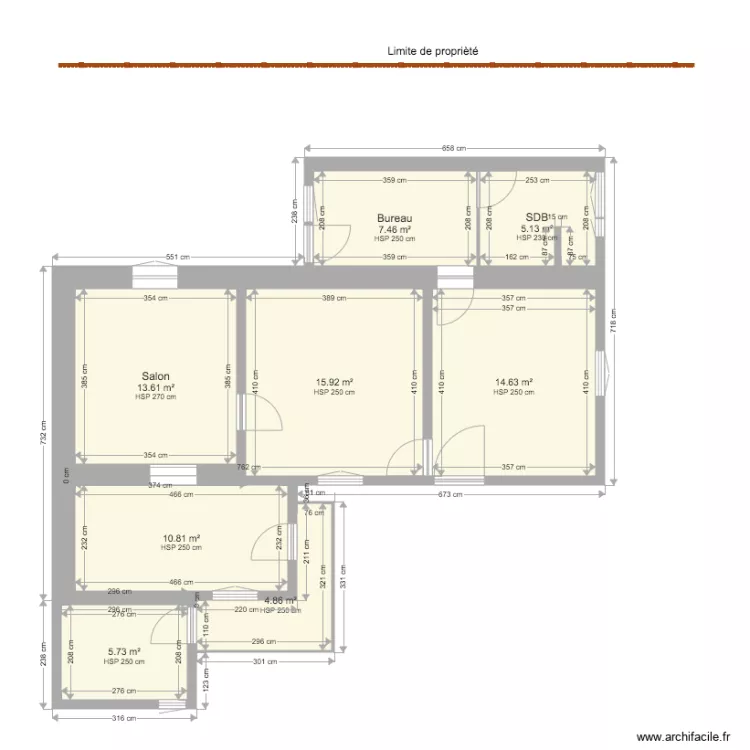 Fauconnetexistant. Plan de 