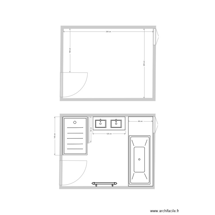 salle de bain. Plan de 0 pièce et 0 m2