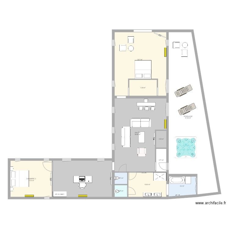 Suite Présidentielle V2. Plan de 0 pièce et 0 m2