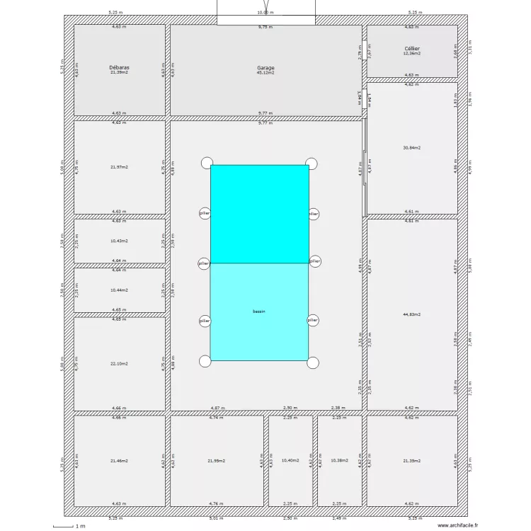 maison romaine. Plan de 