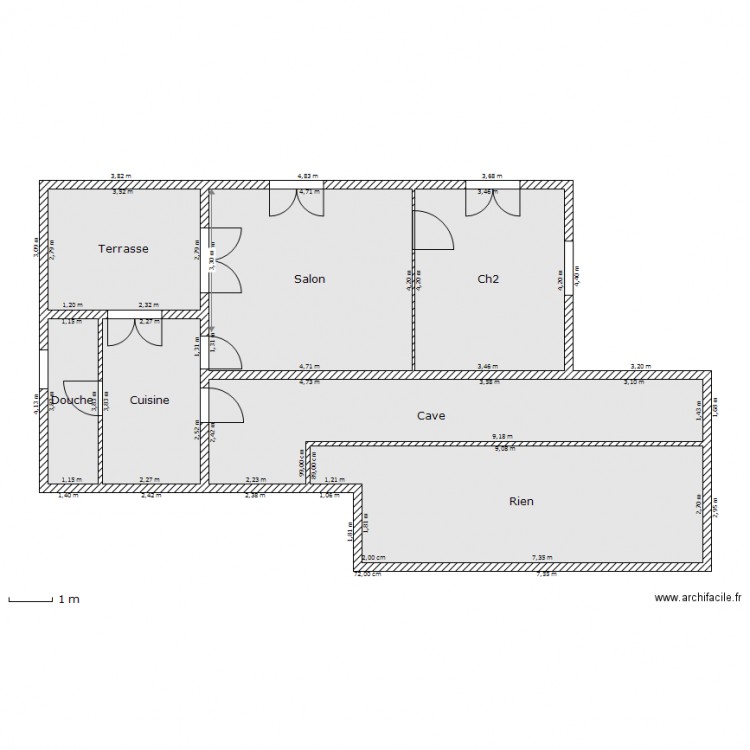 La Sine - Rez de Jardin. Plan de 0 pièce et 0 m2