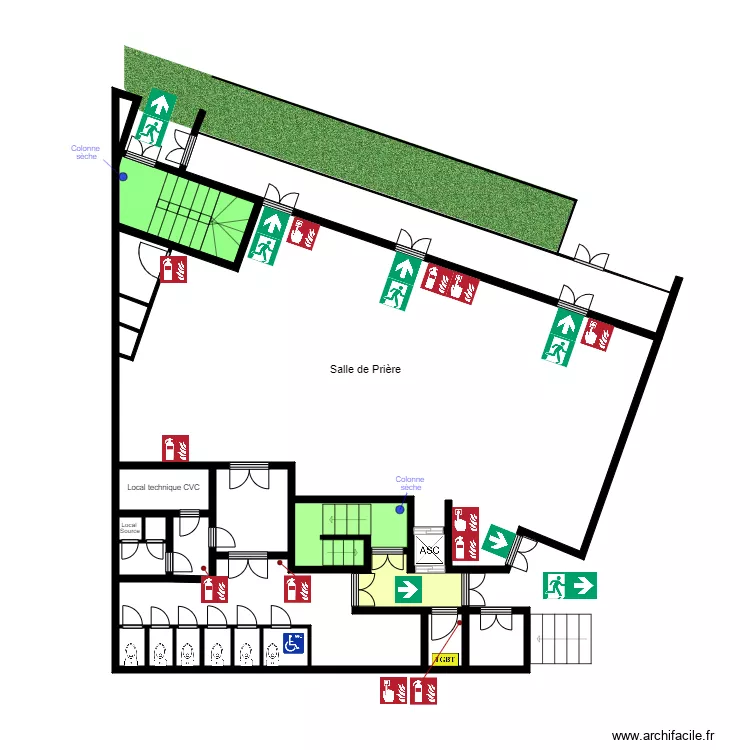 Mosqu&eacute;e sortie sud . Plan de 