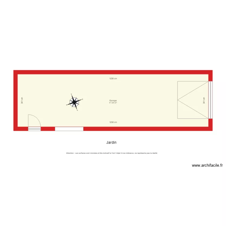 BI 3156 Garage cot&eacute;. Plan de 
