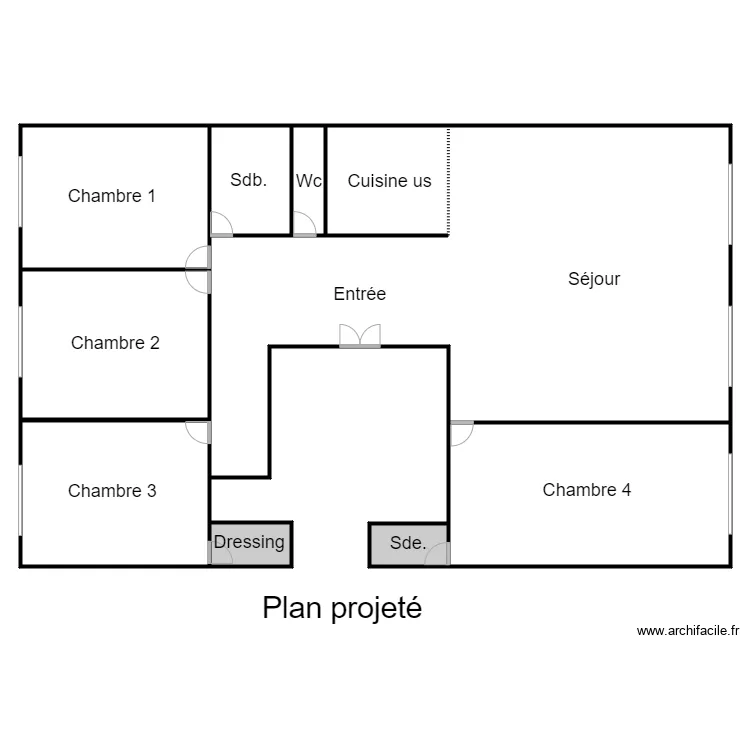 plan projet&eacute; vanot. Plan de 