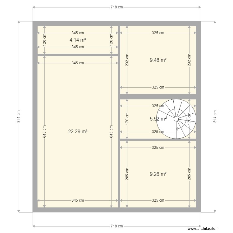 M SHAFI. Plan de 5 pièces et 51 m2