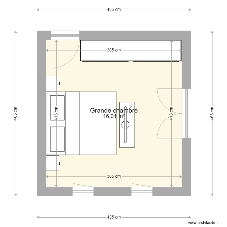 grande chambre. Plan de 0 pièce et 0 m2