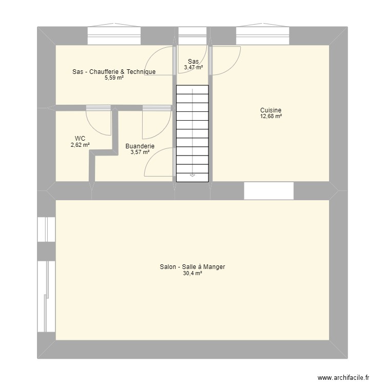 Test2. Plan de 6 pièces et 58 m2