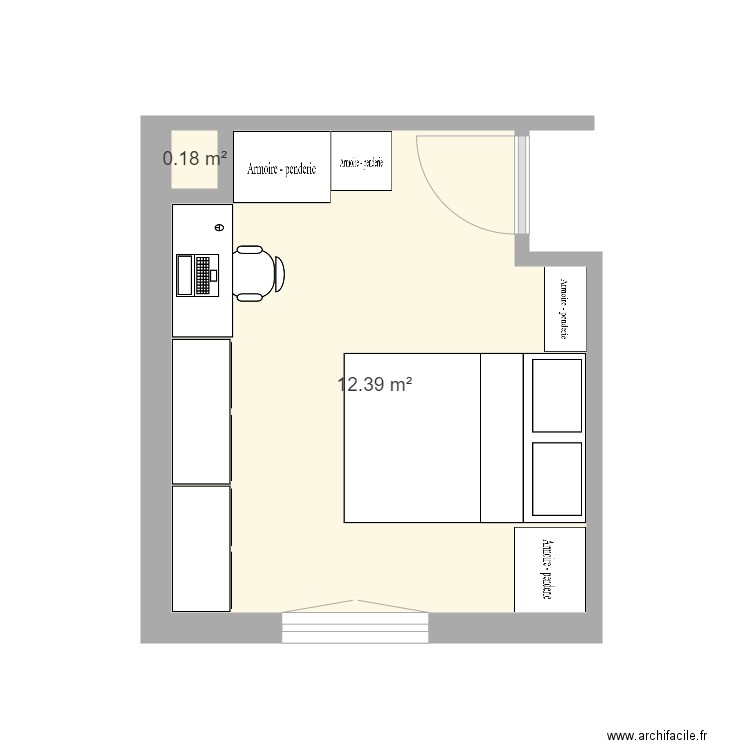 Chambre 3. Plan de 0 pièce et 0 m2