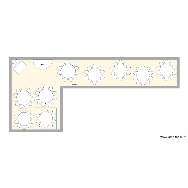 Table 180cm. Plan de 0 pièce et 0 m2