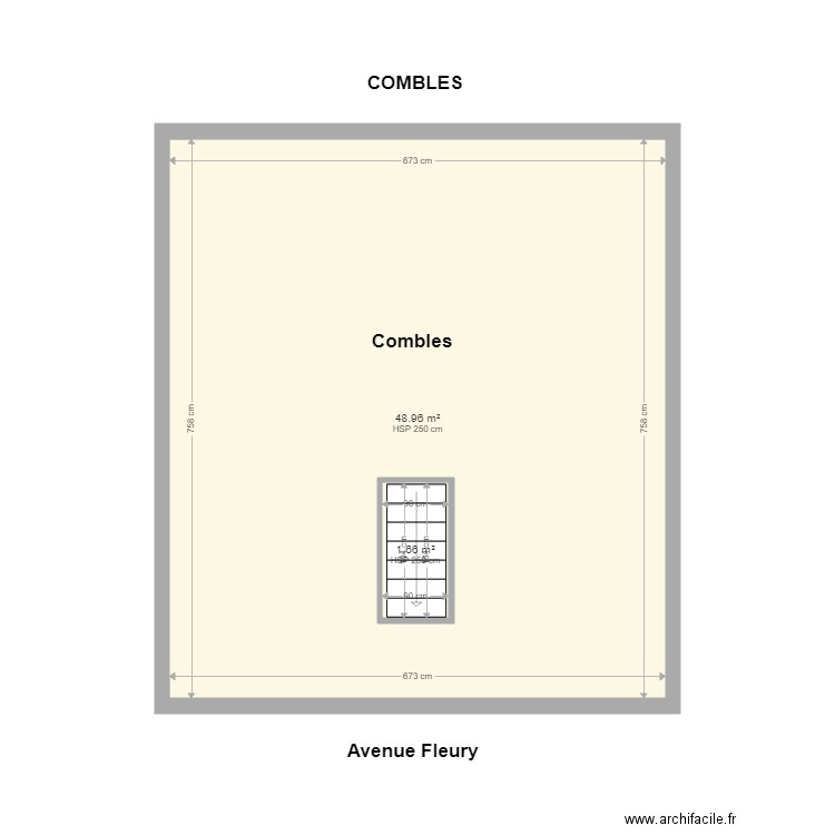 FAY COLOMBES COMBLES. Plan de 0 pièce et 0 m2
