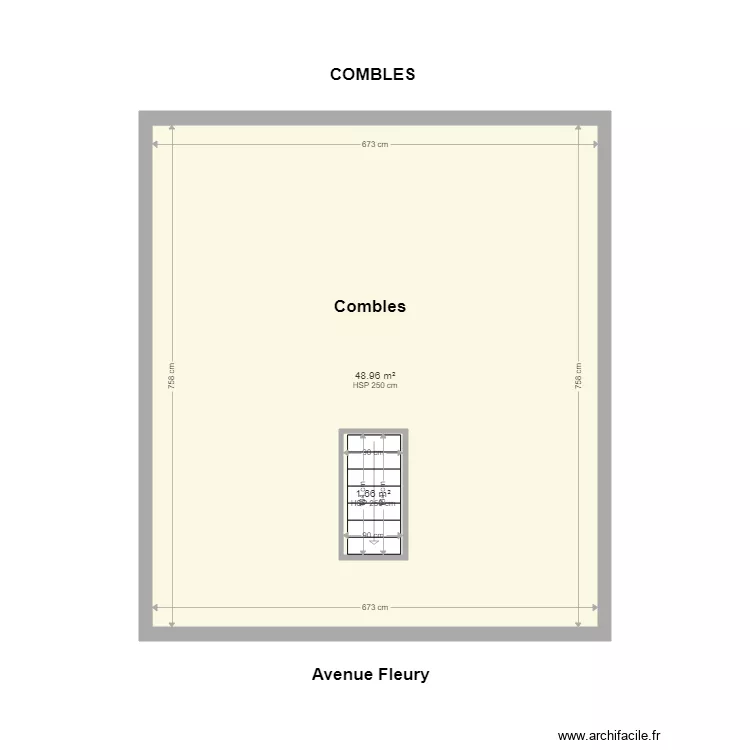 FAY COLOMBES COMBLES. Plan de 