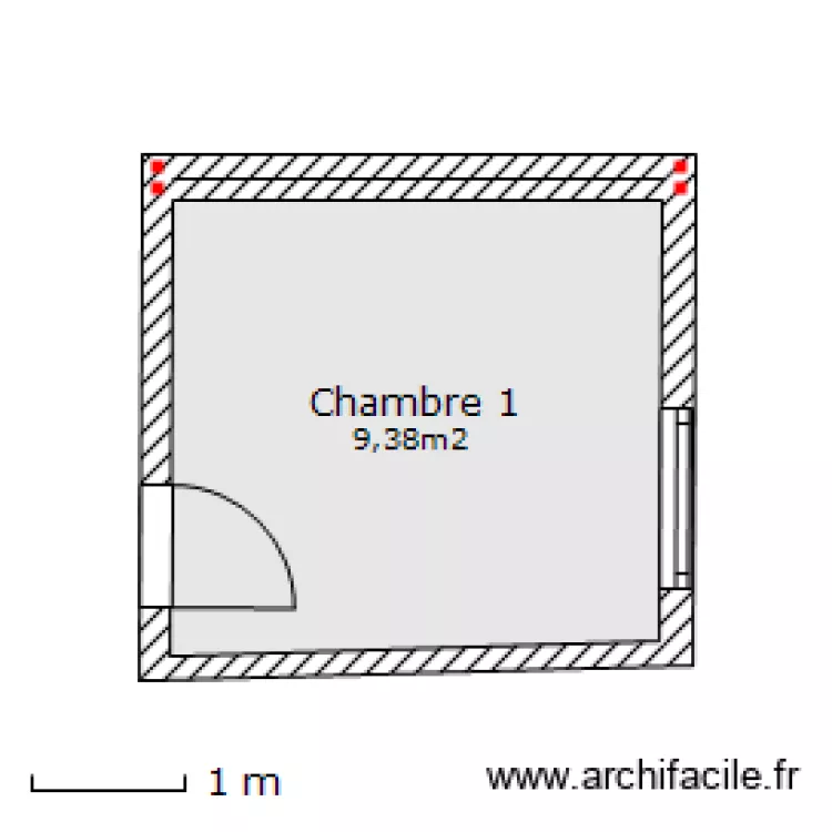 Beau-Site - RdC - Chambre 1. Plan de 